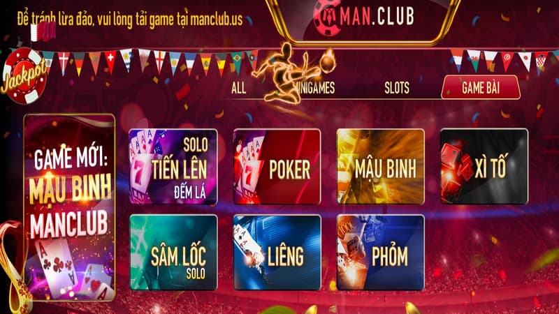 Giới thiệu về cổng game bài MANCLUB